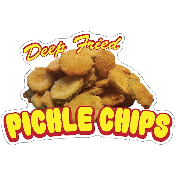 Pickle Chips Decal Concession Stand Food Truck Sticker, 24" x 10", D-DC-24 Pickle Chips19